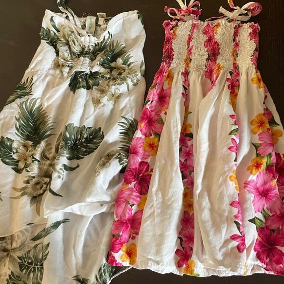 2 Vintage Girls Rayon Hawaiian Dresses Sunny and Paradise Made in the USA - Picture 14 of 16